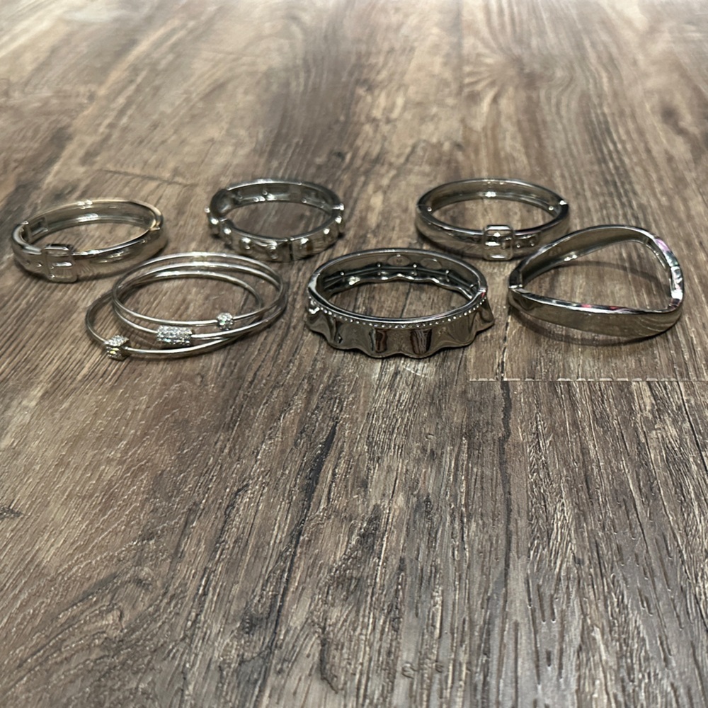 Lia Sophia Silver and Gold Tone Bracelets Set